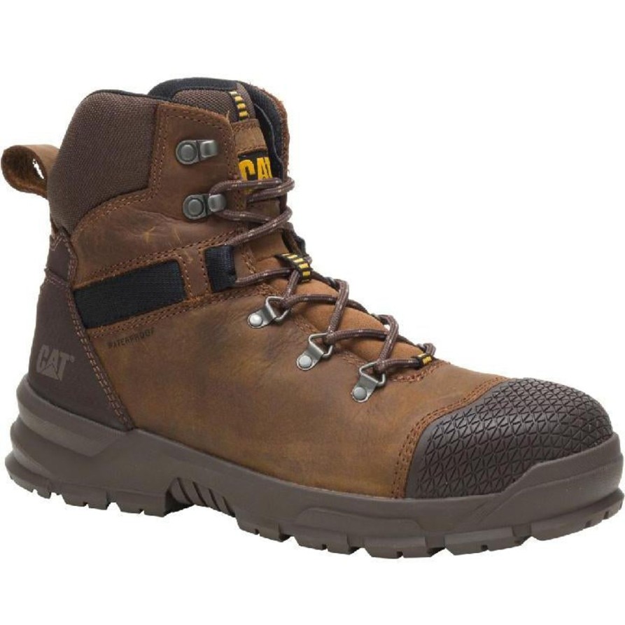 Men'S CAT | Cat Men'S Accomplice X Steel Toe Wp Work Boot P91331 Brown