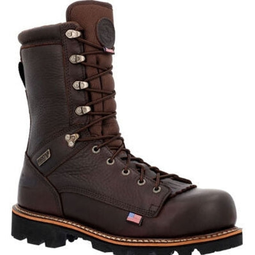 Men'S Rocky | Rocky Men'S Elk Stalker 10" Wp Composite Toe Work Boot Rkk0399 Brown