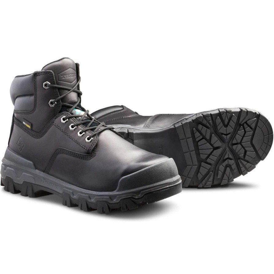 Men'S Terra | Terra Men'S Sentry 2020 6" Comp Toe Wp Safety Work Boot 4Nrwbk Black