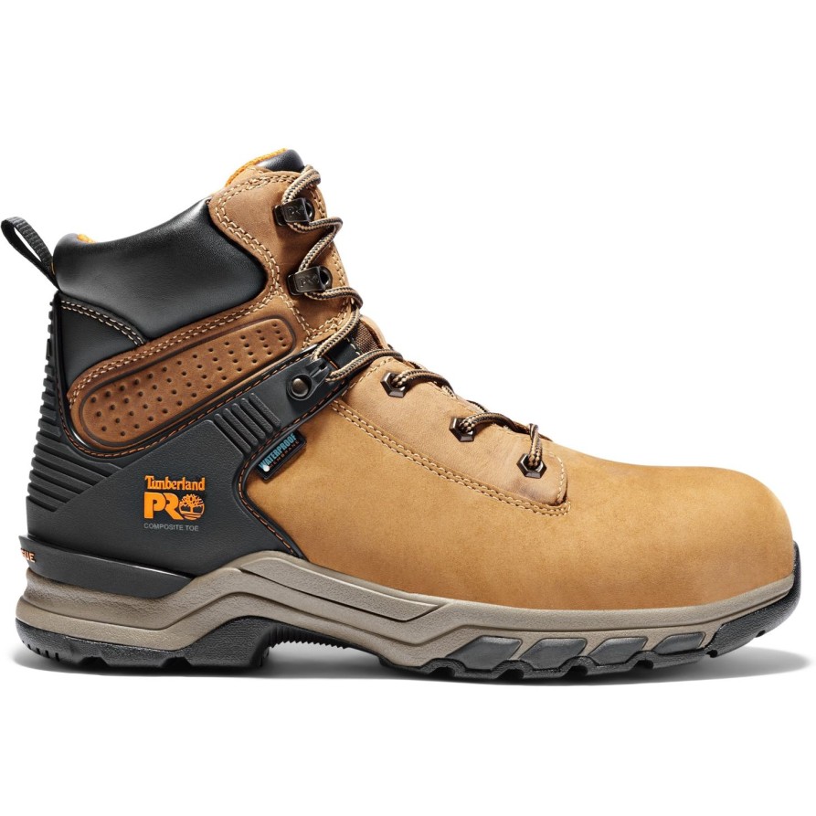 Men'S Timberland Pro | Timberland Pro Men'S Hypercharge 6" Comp Toe Wp Work Boot Tb0A1Rvs214 Brown