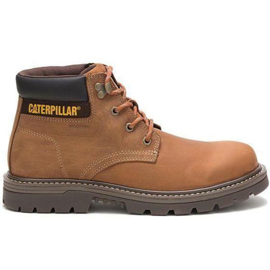 Men'S CAT | Cat Men'S Outbase Soft Toe Waterproof Work Boot P51032 Brown