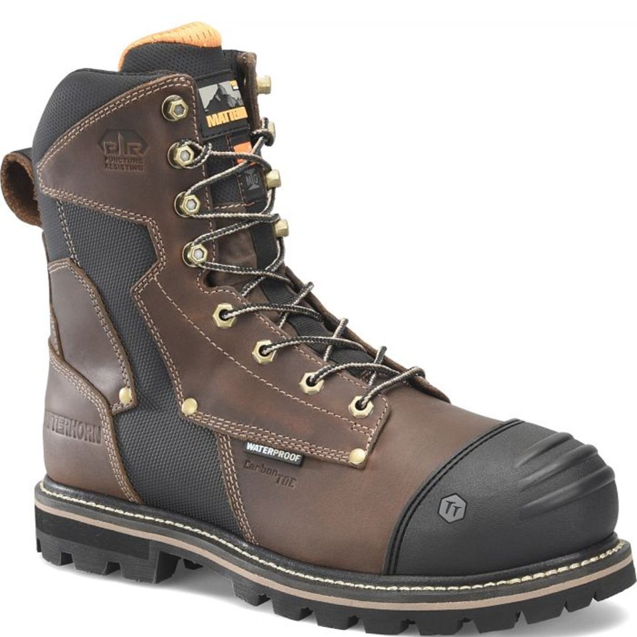 Men'S Matterhorn | Matterhorn Men'S Ibeam 8" Wp Comp Toe Metguard Work Boot Mt2548 Brown