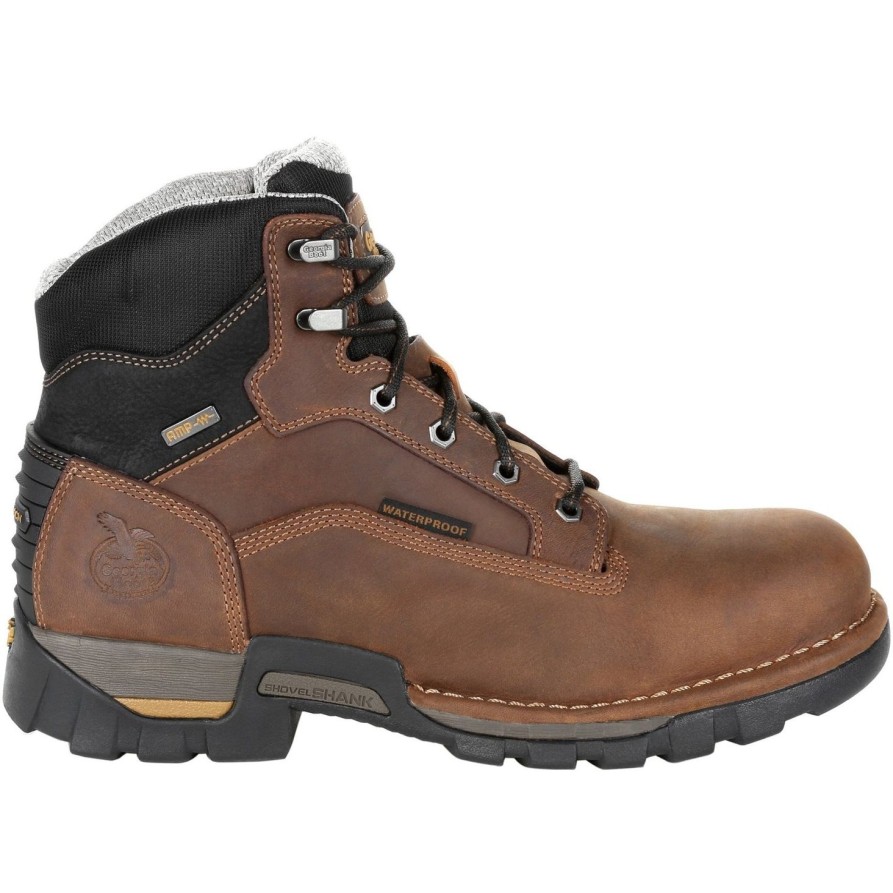 Men'S Georgia | Georgia Men'S Eagle One 6" Steel Toe Wp Work Boot Gb00313 Brown