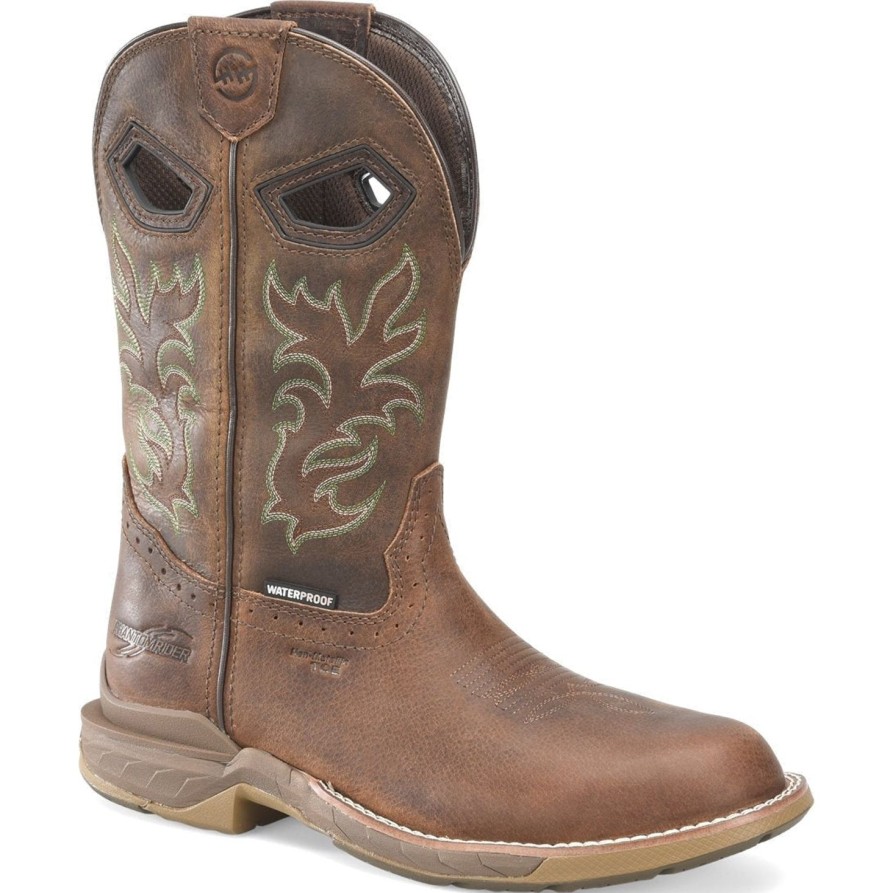 Men'S Double H | Double H Men'S Phantom Rider 11" Wp Comp Toe Work Boot Dh5383 Brown