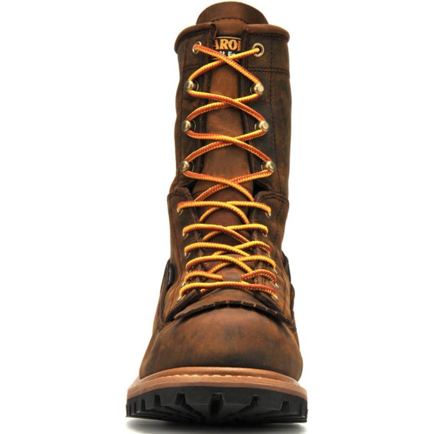 Men'S Carolina | Carolina Men'S Spruce 8" Wp Lace-To-Toe Logger Work Boot, Ca8824 Brown