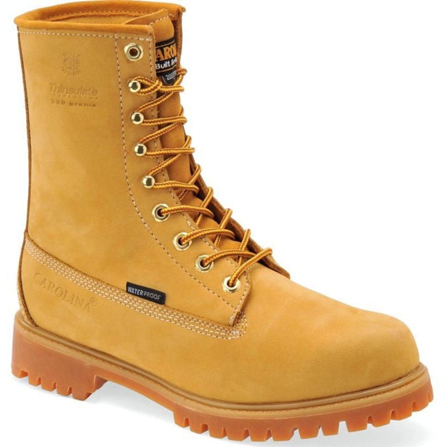 Men'S Carolina | Carolina Men'S Journeyman 8" Soft Toe Wp Insulated Work Boot -Yellow- Ca7145 Wheat