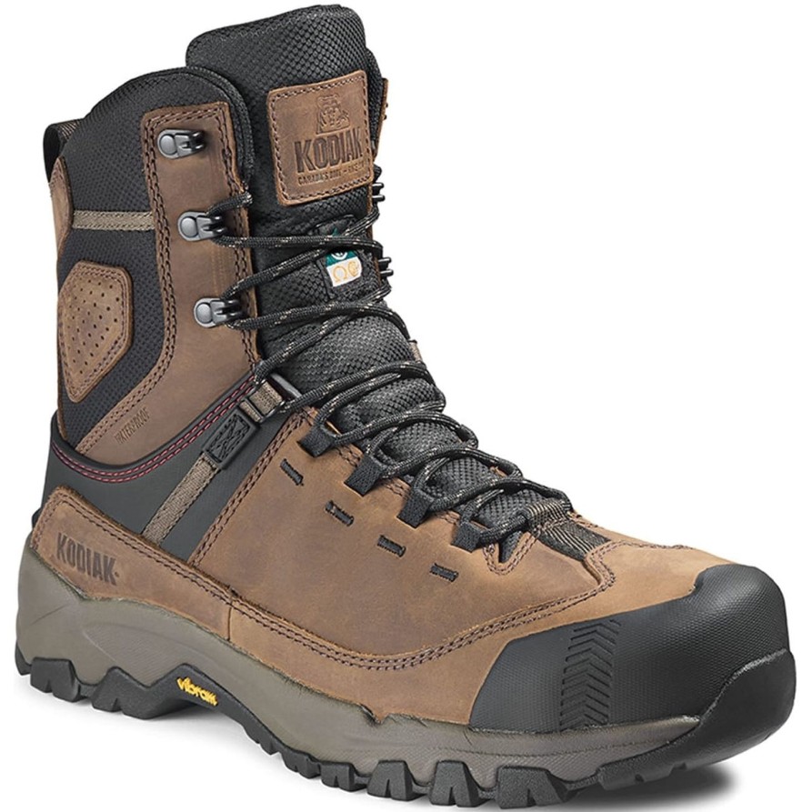 Men'S Kodiak | Kodiak Men'S Quest Bound 8" Comp Toe Wp Safety Work Boot 4Thhbn Brown