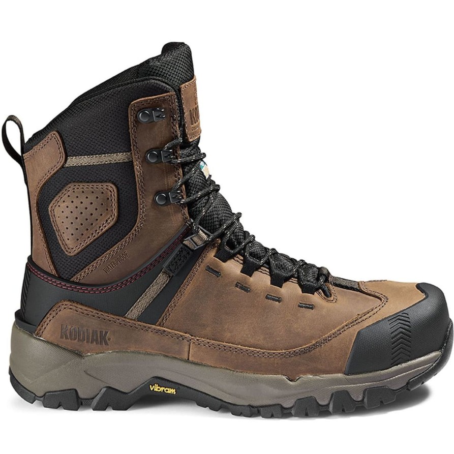 Men'S Kodiak | Kodiak Men'S Quest Bound 8" Comp Toe Wp Safety Work Boot 4Thhbn Brown