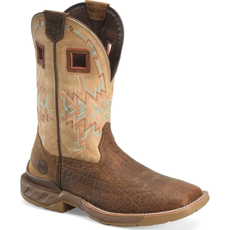 Men'S Double H | Double H Men'S Clem 11" Square Toe Western Work Boot Dh5361 Brown