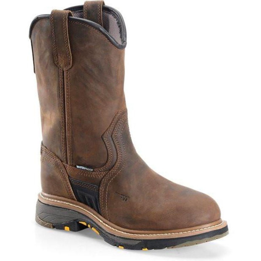 Men'S Carolina | Carolina Men'S Well X 10" Comp Toe Wp Wellington Work Boot - Ca4559 Brown