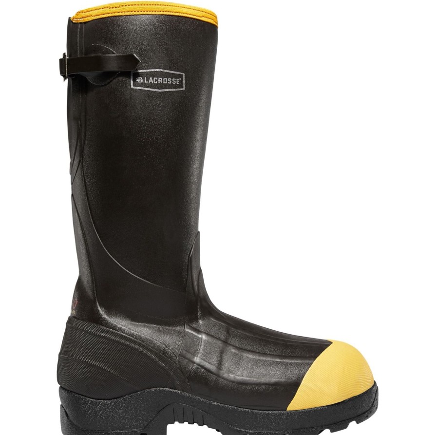 Men'S LaCrosse | Lacrosse Men'S Alpha 16" Ins' Comp Toe Rubber Work Boot 426050 Black