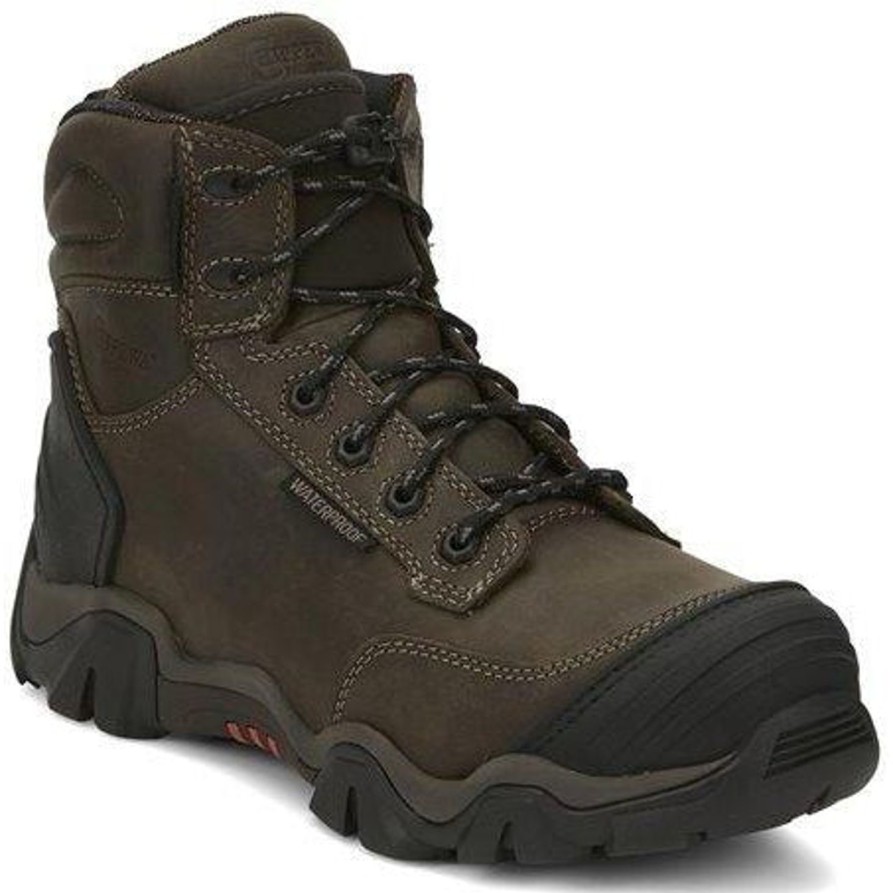 Men'S Chippewa | Chippewa Men'S Cross Terrain 6" Comp Toe Wp 400G Ins Work Boot - Ae5004 Brown