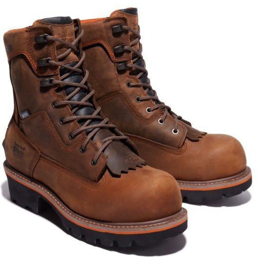 Men'S Timberland Pro | Timberland Pro Men'S Evergreen Nt Comp Toe Wp Work Boot - Tb0A267H214 Brown