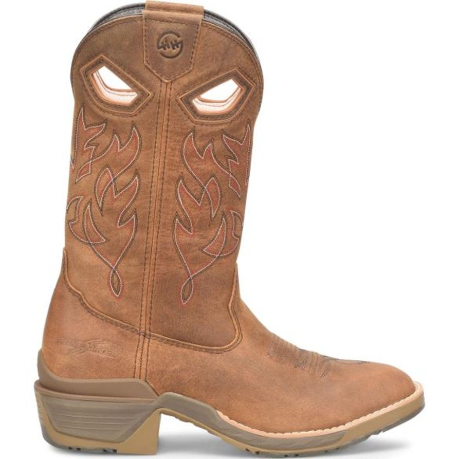 Men'S Double H | Double H Men'S Feudal 12" U Toe Slip Resist Western Work Boot Dh5421 Brown