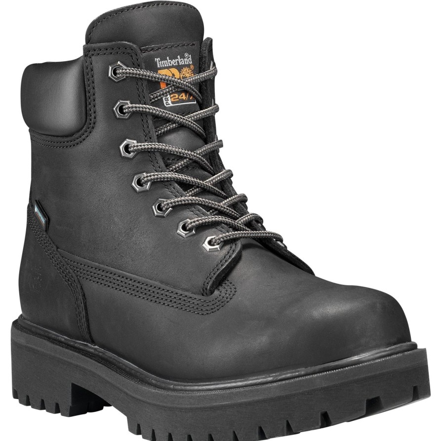 Men'S Timberland Pro | Timberland Pro Men'S Direct Attach 6" Soft Toe Work Boot-Tb026036001 Black