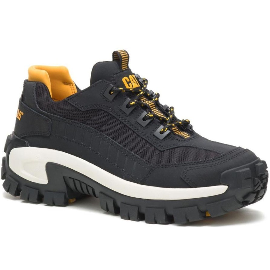 Men'S CAT | Cat Men'S Invader Steel Toe Work Shoe /Full Moon - P91275 Black