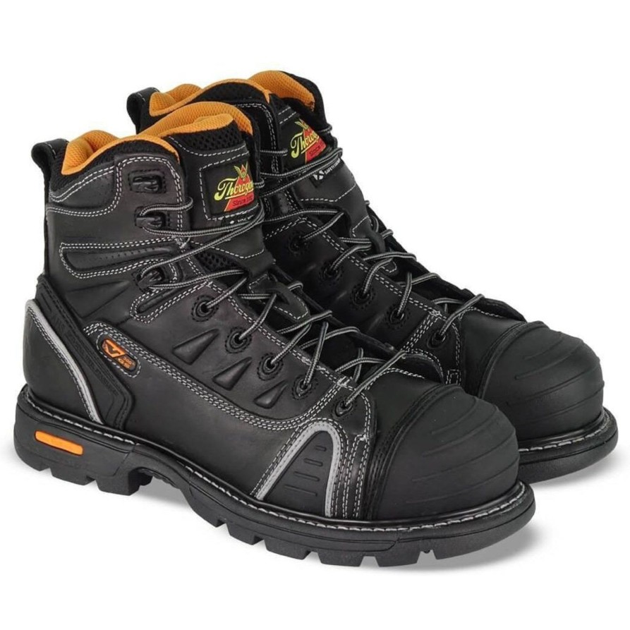 Men'S Thorogood | Thorogood Men'S Gen Flex 6" Lace-To-Toe Composite Work Boot - 804-6444 Black