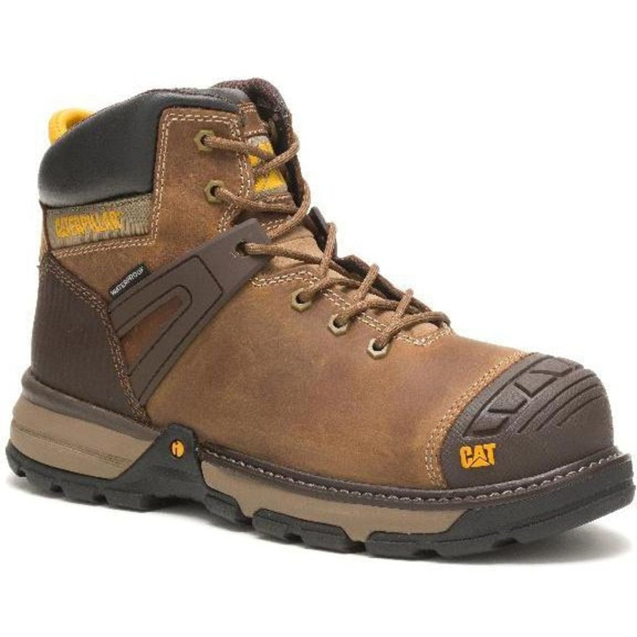 Men'S CAT | Cat Men'S Excavator Superlite Wp Soft Toe Work Boot P51052 Beige