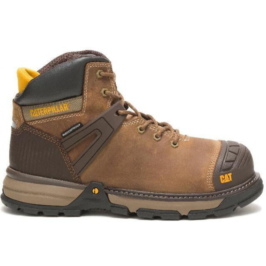 Men'S CAT | Cat Men'S Excavator Superlite Wp Soft Toe Work Boot P51052 Beige