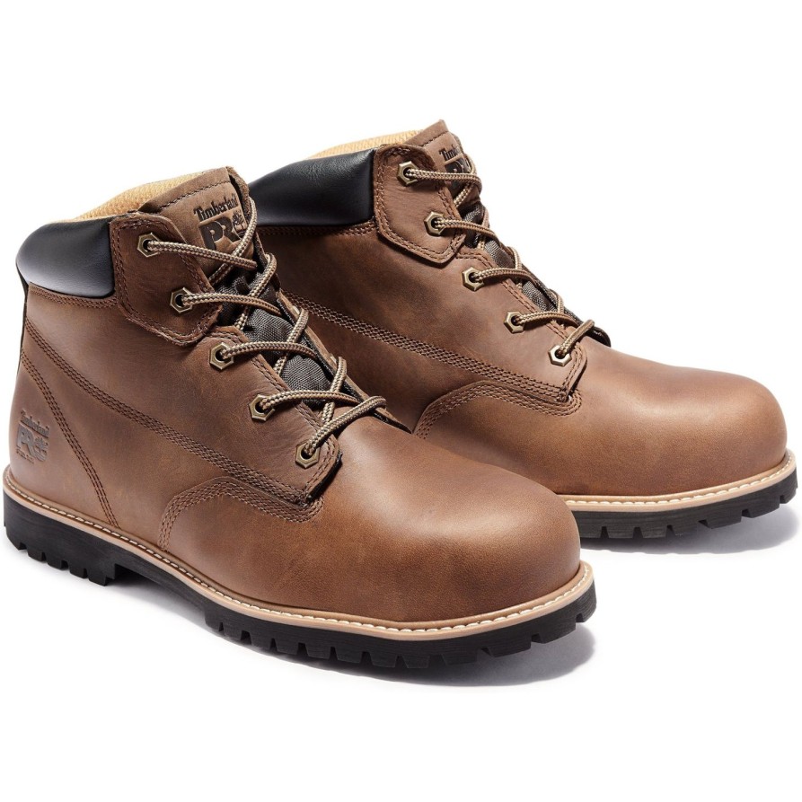 Men'S Timberland Pro | Timberland Pro Men'S Gritstone 6" Steel Toe Work Boot - Tb0A1Q8D214 Brown