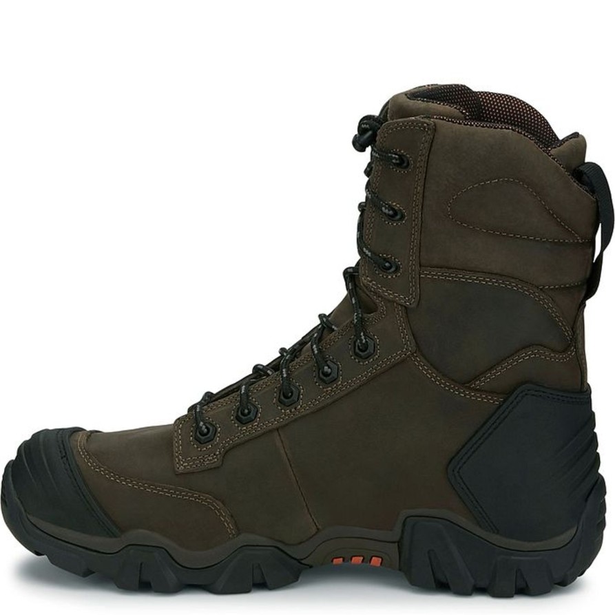 Men'S Chippewa | Chippewa Men'S Cross Terrain 8" Comp Toe Wp 400G Ins Work Boot - Ae5014 Brown