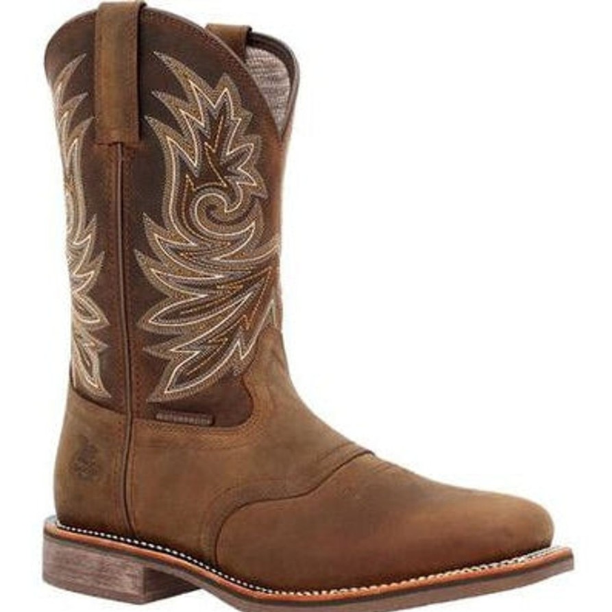 Men'S Georgia | Georgia Men'S Carbo Tec Elite 11" Wp Western Work Boot Gb00525 Brown