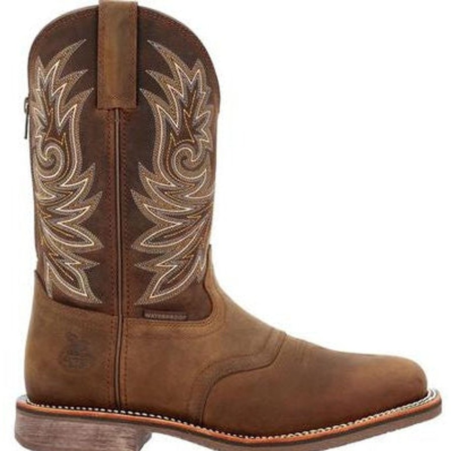 Men'S Georgia | Georgia Men'S Carbo Tec Elite 11" Wp Western Work Boot Gb00525 Brown