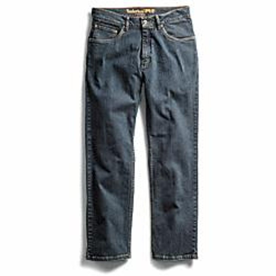 Men'S Timberland Pro | Timberland Pro Men'S Grit N Grind Flex 5 Pkt Work Jeans Tb0A1V55288 Dark Denim