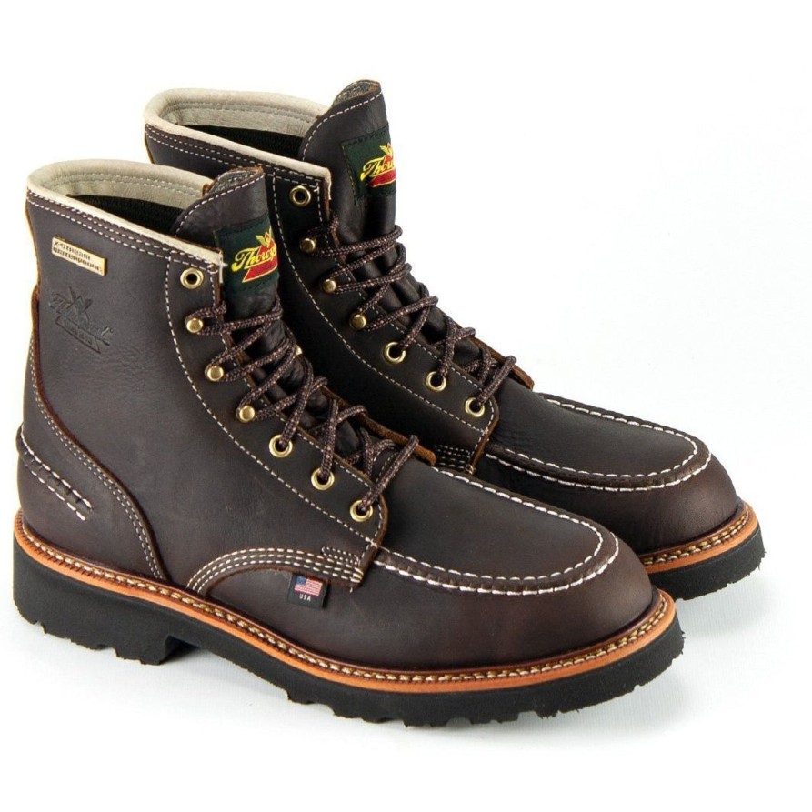 Men'S Thorogood | Thorogood Men'S Flyway 6" Usa Made Wp Work Boot 814-4140 Brown