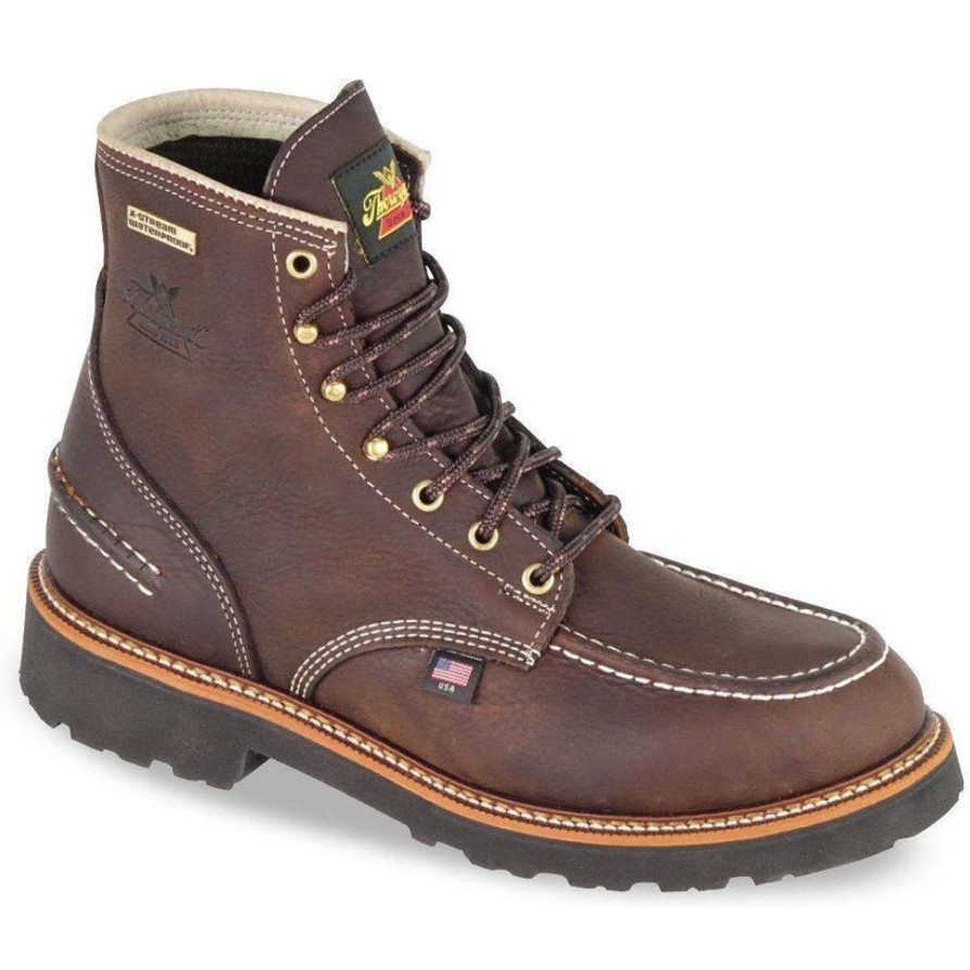 Men'S Thorogood | Thorogood Men'S Flyway 6" Usa Made Wp Work Boot 814-4140 Brown