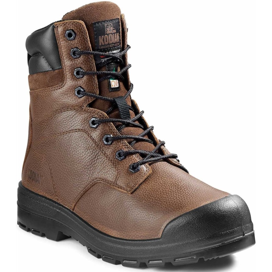 Men'S Kodiak | Kodiak Men'S Greb 8" St 200G Slip Resist Safety Work Boot 4Th3Bn Brown