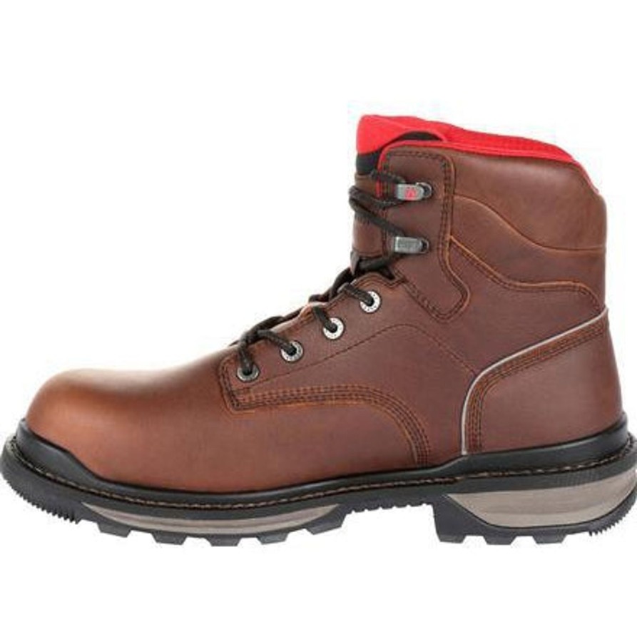 Men'S Rocky | Rocky Men'S Rams Horn 6" Wp Work Boot Rkk0259 Brown