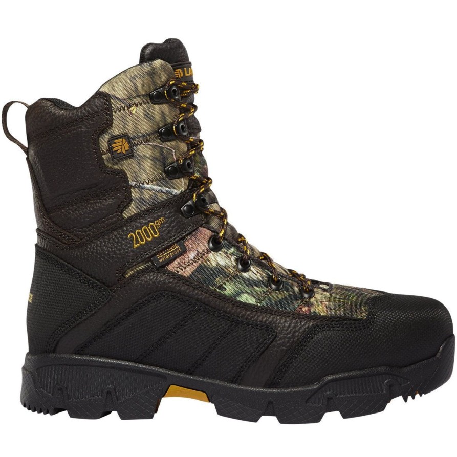 Men'S LaCrosse | Lacrosse Men'S Cold Snap 9" Plain Toe Wp 2000G Hunt Boot -Mossy- 566712 Mossy Oak