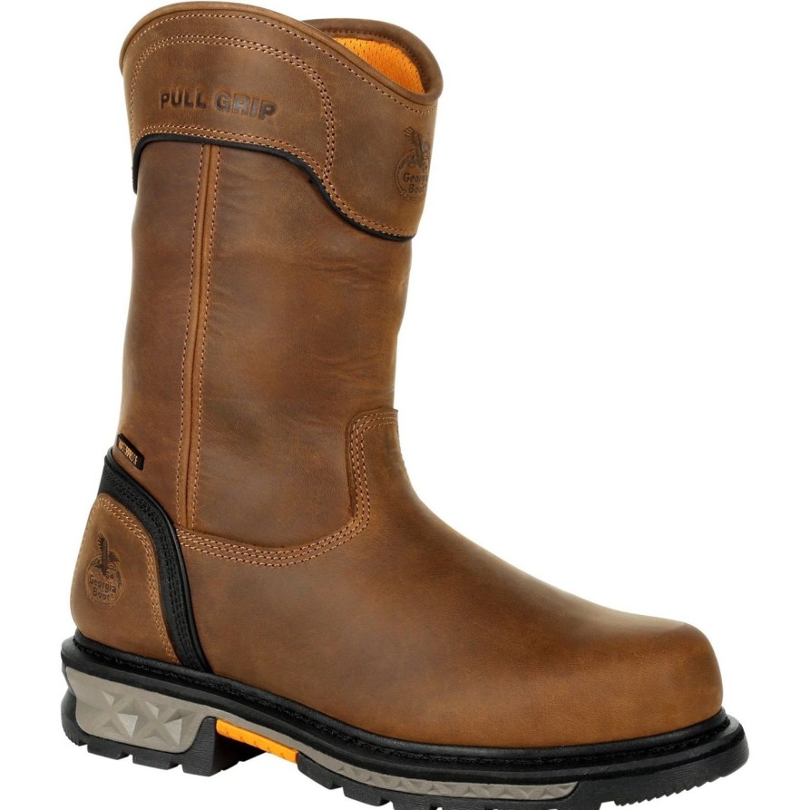 Men'S Georgia | Georgia Men'S Carbo-Tec Ltx 11" Comp Toe Wp Pull-On Work Boot- Gb00394 Brown