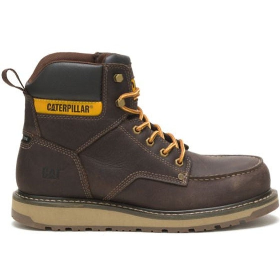 Men'S CAT | Cat Men'S Calibrate Steel Toe Work Boot - Leather P91418 Brown