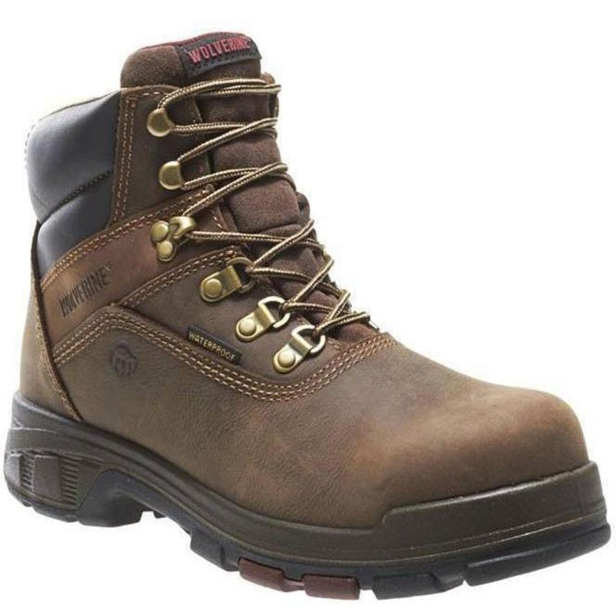 Men'S Wolverine | Wolverine Men'S Cabor Epx 6" Comp Toe Wp Work Boot W10314 Brown