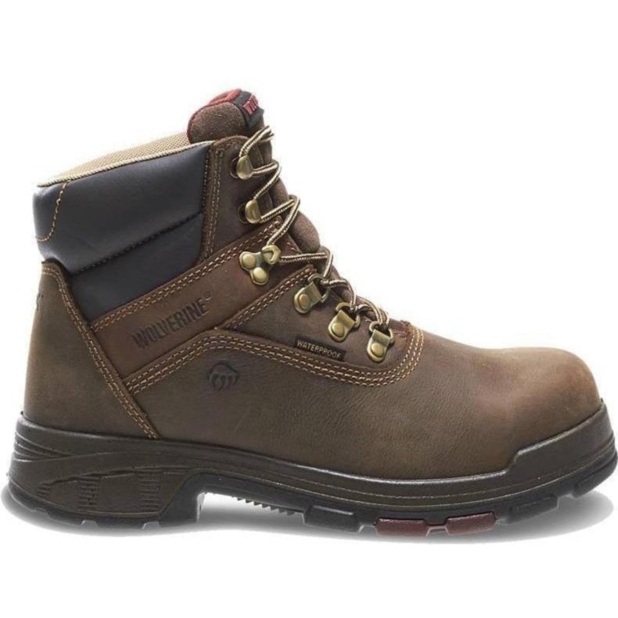 Men'S Wolverine | Wolverine Men'S Cabor Epx 6" Comp Toe Wp Work Boot W10314 Brown