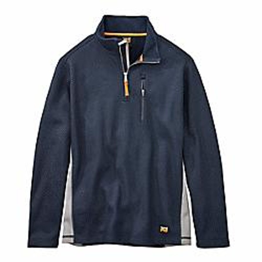 Men'S Timberland Pro | Timberland Pro Men'S Studwall 1/4 Zip Textured Fleect Top Tb0A1Hgk406 Navy