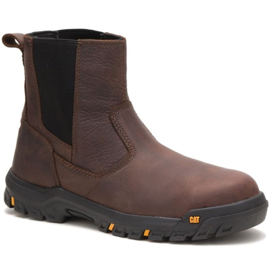 Men'S CAT | Cat Men'S Wheelbase Steel Toe Work Boot - Clay - P91026 Brown