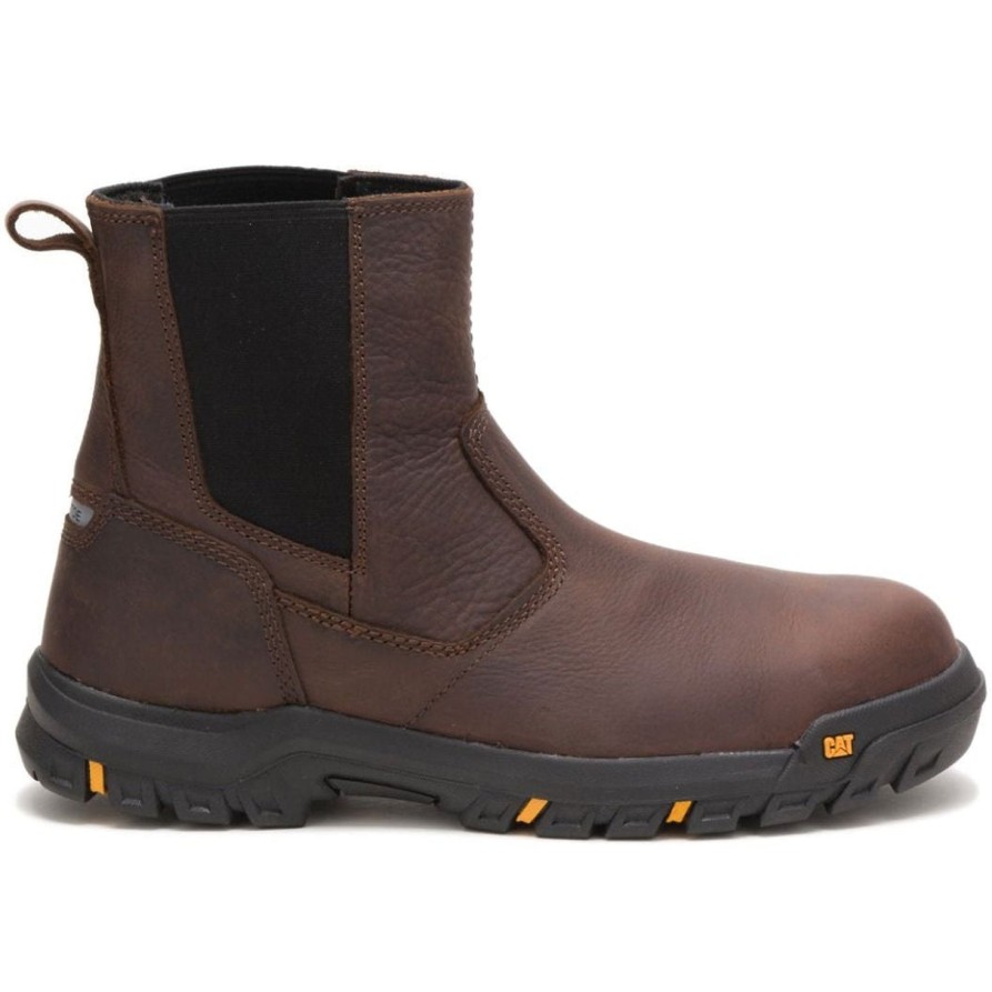 Men'S CAT | Cat Men'S Wheelbase Steel Toe Work Boot - Clay - P91026 Brown