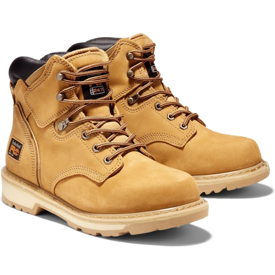 Men'S Timberland Pro | Timberland Pro Men'S Pit Boss 6" Soft Toe Work Boot Tb033030231 Wheat