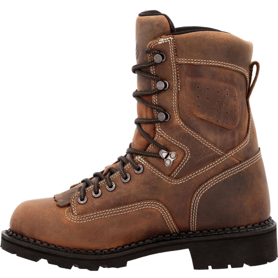 Men'S Georgia | Georgia Men'S Usa Made Waterproof Logger Work Boot Gb00538 Brown