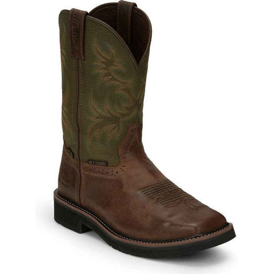 Men'S Justin | Justin Men'S Keavan 11" St Met Guard Western Work Boot Se4570 Brown