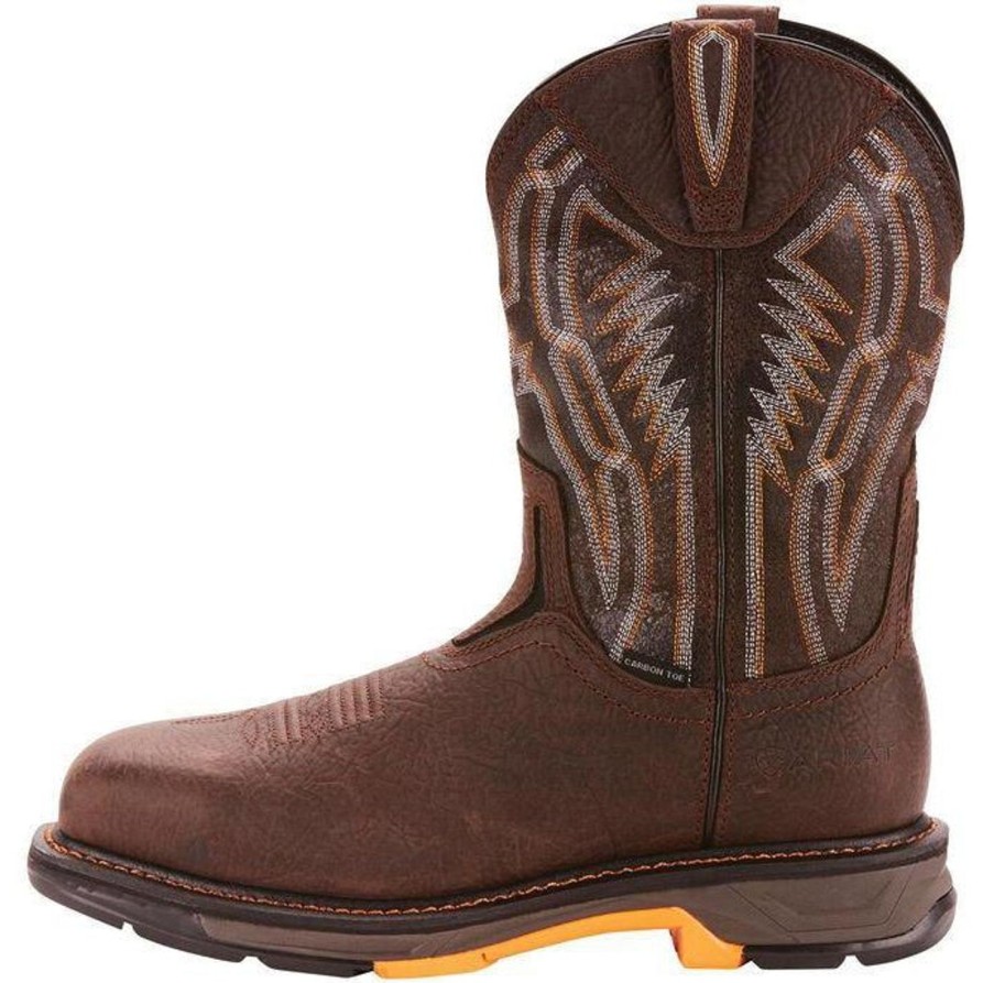 Men'S Ariat | Ariat Men'S Workhog Xt Dare 11" Carbon Toe Western Work Boot 10024952 Brown