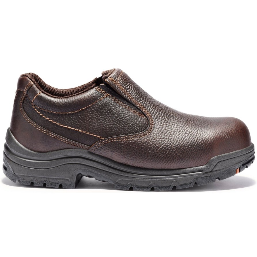 Men'S Timberland Pro | Timberland Pro Men'S Titan Oxford Alloy Toe Work Shoe - Tb053534230 Brown