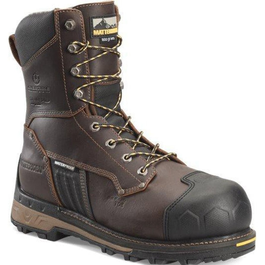 Men'S Matterhorn | Matterhorn Men'S Maximus 2.0 8" Comp Toe Wp 800G Ins Work Boot- Mt2562 Brown