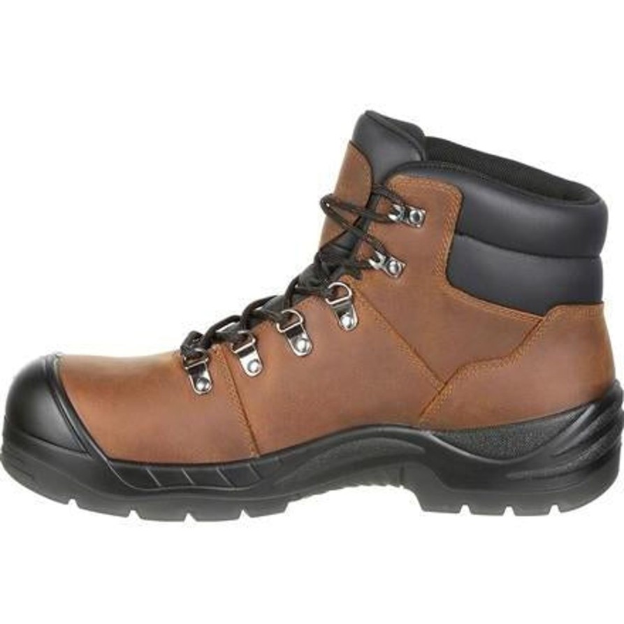 Men'S Rocky | Rocky Men'S Worksmart 6" Comp Toe Metguard Wp Work Boot Rkk0266 Brown