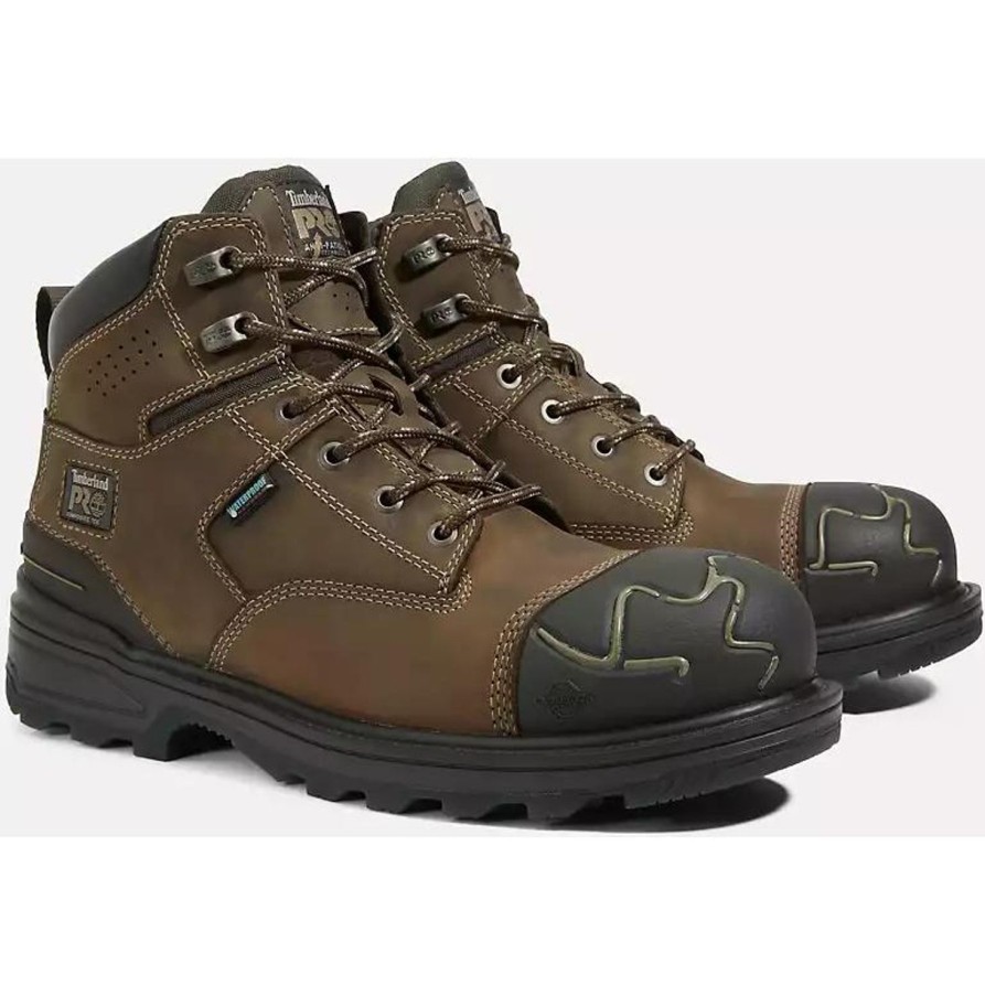 Men'S Timberland Pro | Timberland Pro Men'S Magnitude 6" Comp Toe Wp Work Boot Tb0A5Qfj214 Brown