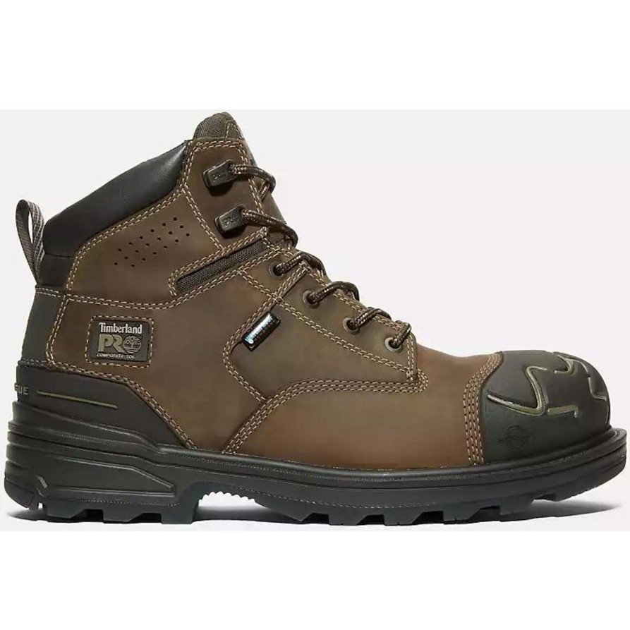 Men'S Timberland Pro | Timberland Pro Men'S Magnitude 6" Comp Toe Wp Work Boot Tb0A5Qfj214 Brown