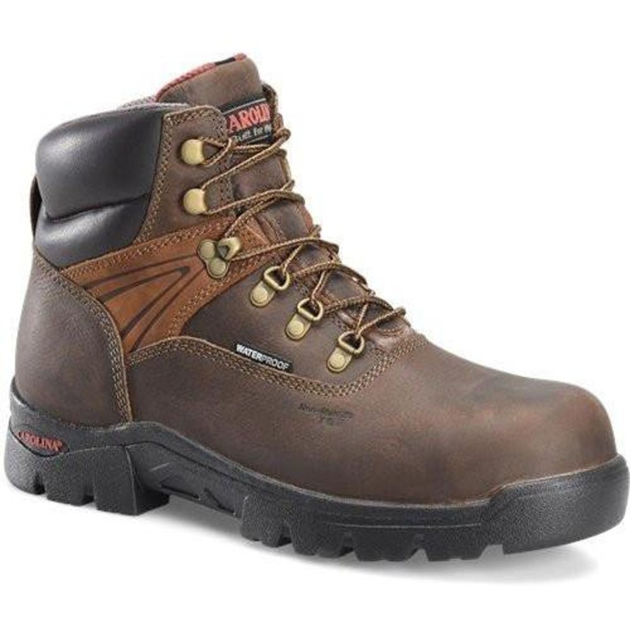 Men'S Carolina | Carolina Men'S Hook 6" Comp Toe Wp Hiker Work Boot Ca5537 Brown